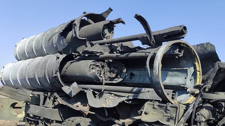 جزء من منظومة صواريخ إس-300 تابعة للجيش الأوكراني دمرتها القوات الروسية